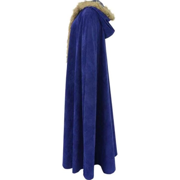 Fur Trimmed Cloak with Hood
