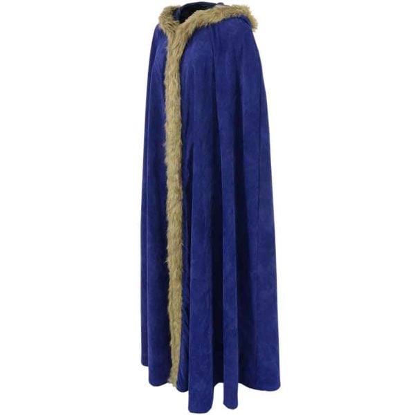 Fur Trimmed Cloak with Hood