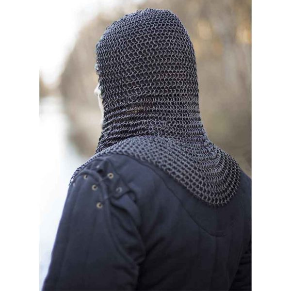 Black Alaric Chainmail Hood