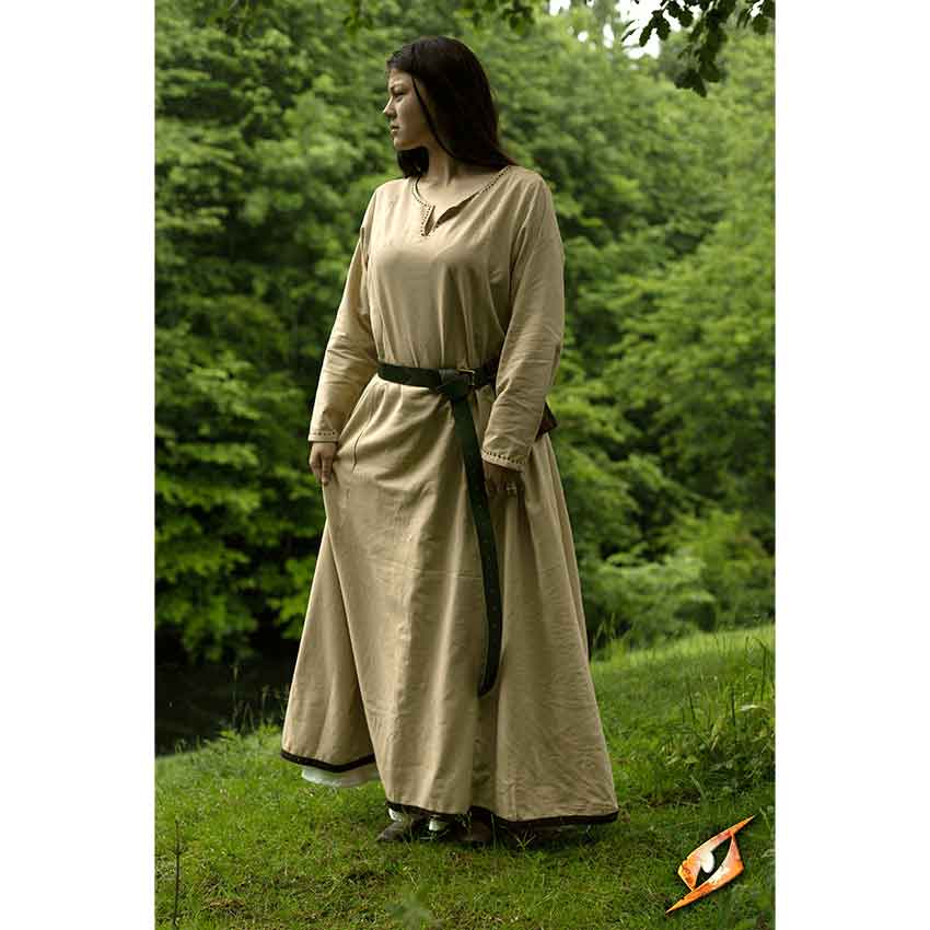 Peasant Dress Medieval LARP Gothic Epic Armoury Garment Costume beige 