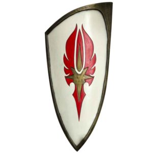 Red and White LARP Elven Shield