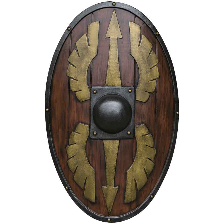 Roman LARP Woodgrain Scutum Shield