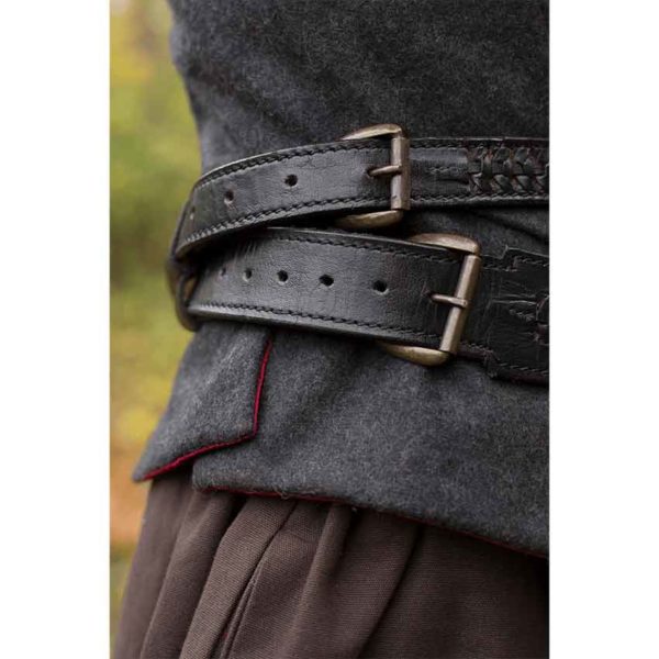 Laced Leather LARP Sword Belt