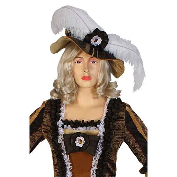 Ladies Feathered Renaissance Hat