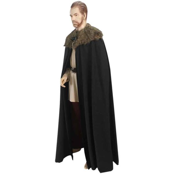 Medieval Fur Collar Cloak