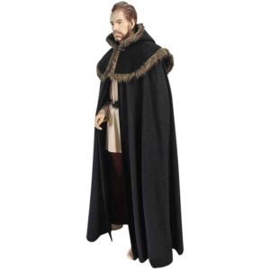 Medieval Fur Trimmed Hood