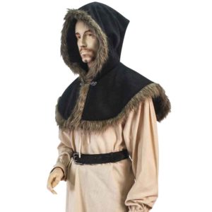 Medieval Fur Trimmed Hood