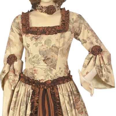 Floral Pattern Renaissance Dress