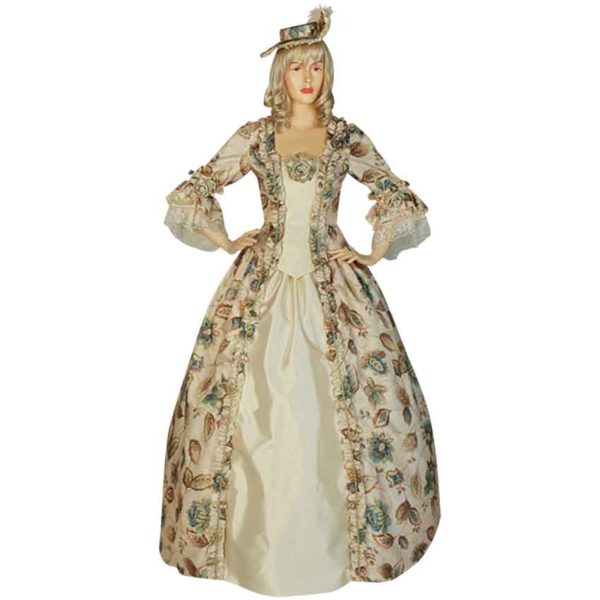 Antique Flower Renaissance Dress