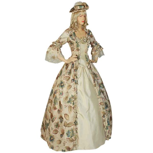 Antique Flower Renaissance Dress
