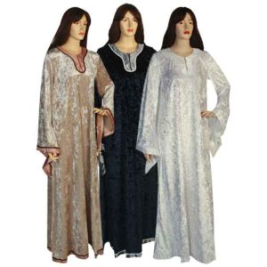 Womens Crushed Velvet Medieval Gown