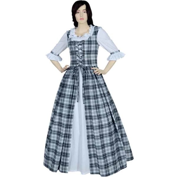 Black and White Scottish Tartan Dress