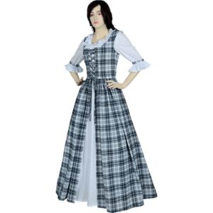 Black and White Scottish Tartan Dress