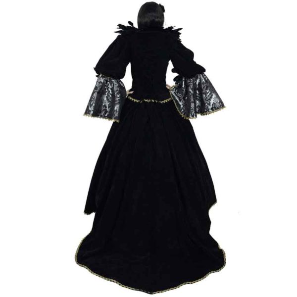 Noble Velvet Dress with Train