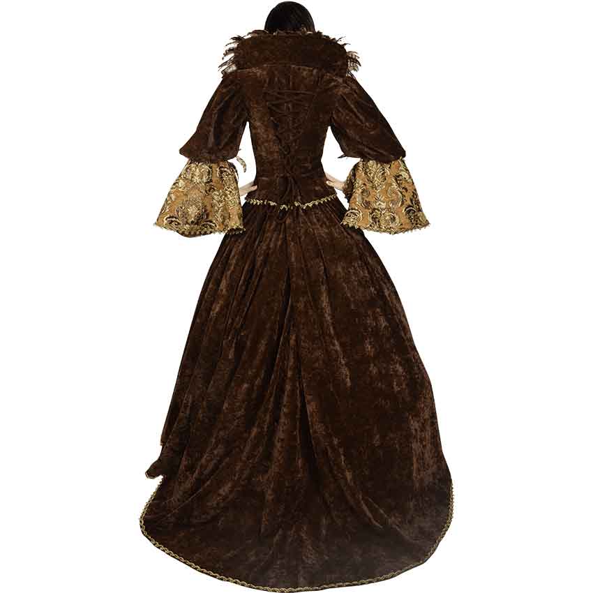 Elegant Velvet Dress with Train Elegant Velvet Dress with Train