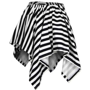 Striped Short Handkerchief Skirt