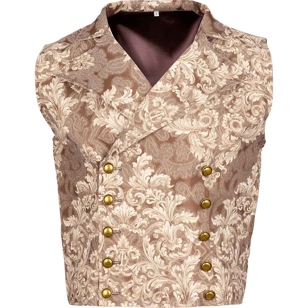 Gentlemens Brown Brocade Vest