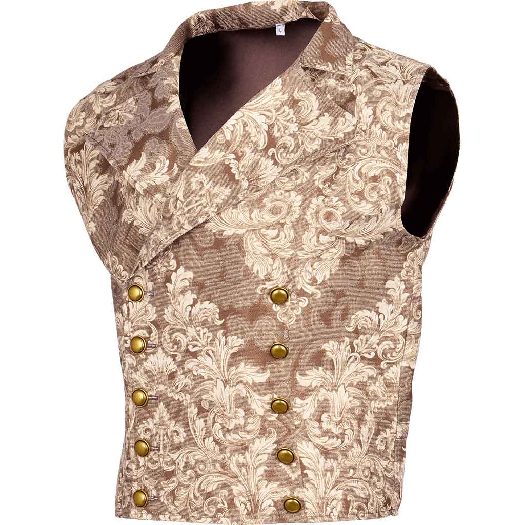 Gentlemens Brown Brocade Vest