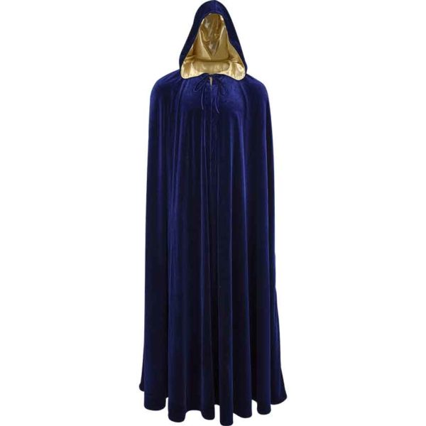 Long Velvet Cloak with Hood