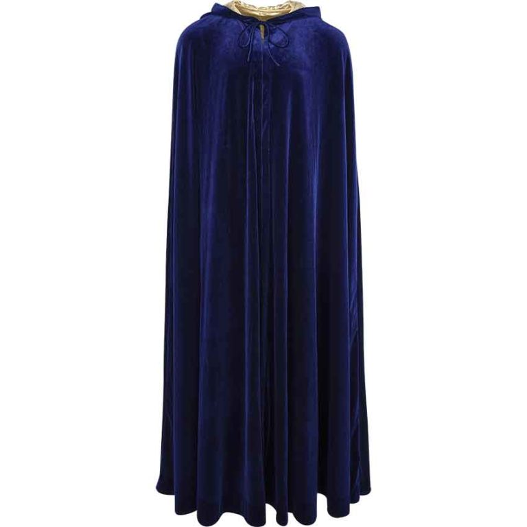 Long Velvet Cloak with Hood