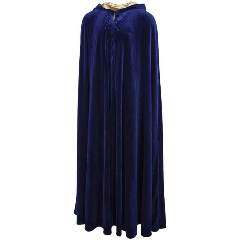 Samt-Umhang Mit Kapuze – Langer Vampir Hexen Cape Für Halloween & Cosplay