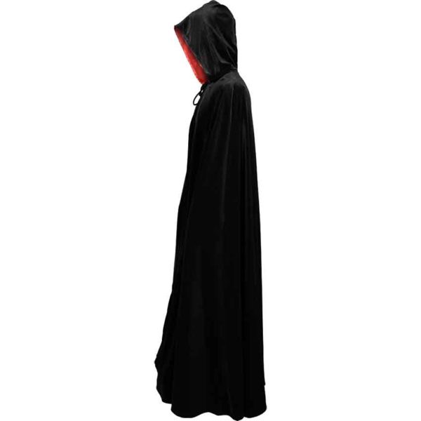 Long Velvet Cloak with Hood