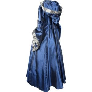 Hooded Renaissance Sorceress Dress - Royal Blue