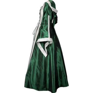 Hooded Renaissance Sorceress Dress - Green