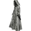 Alluring Damsel Dress with Hood - Silver with Black
