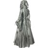 Alluring Damsel Dress with Hood - Silver with Black