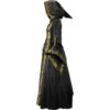 Alluring Damsel Dress with Hood - Black with Gold