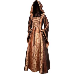 Alluring Damsel Dress with Hood - Copper