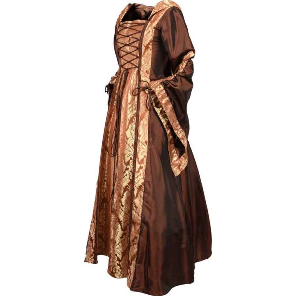 Alluring Damsel Dress with Hood - Copper