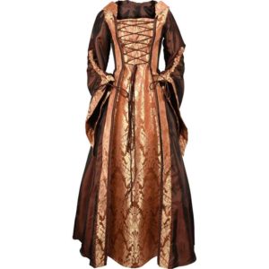 Alluring Damsel Dress with Hood - Copper
