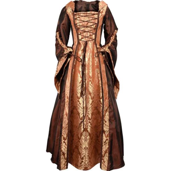 Alluring Damsel Dress with Hood - Copper