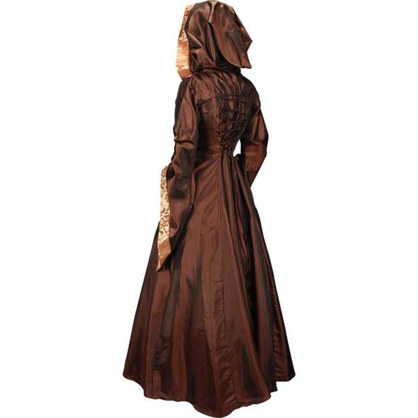 Alluring Damsel Dress with Hood - Copper