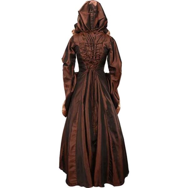 Alluring Damsel Dress with Hood - Copper