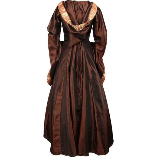 Alluring Damsel Dress with Hood - Copper