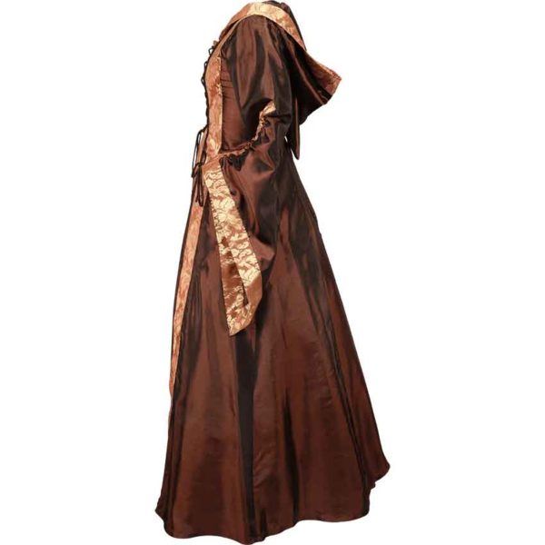 Alluring Damsel Dress with Hood - Copper