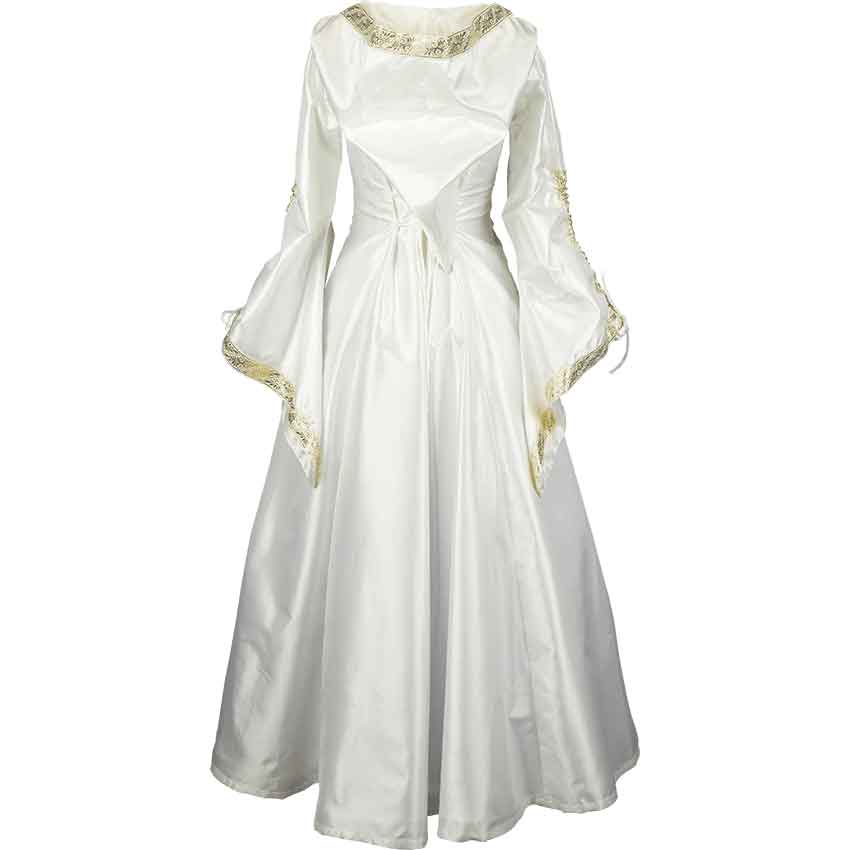 slim fit dress slacks Medieval wedding dress | Flutter sleeve wedding dress main image 1