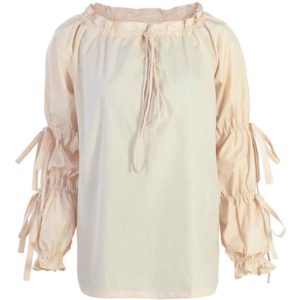 Juliet Tied Sleeve Cotton Blouse