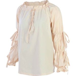 Juliet Tied Sleeve Cotton Blouse