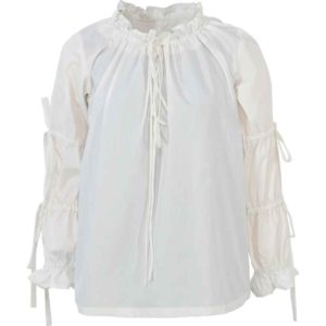 Juliet Tied Sleeve Cotton Blouse