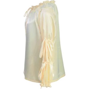 Juliet Tied Sleeve Satin Blouse