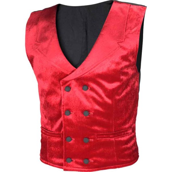 Gentlemens Velvet Double Breasted Vest