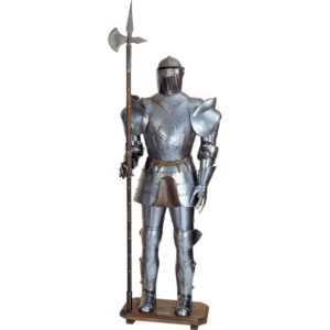 16th Century Italian Full Suit of Armor with Halberd