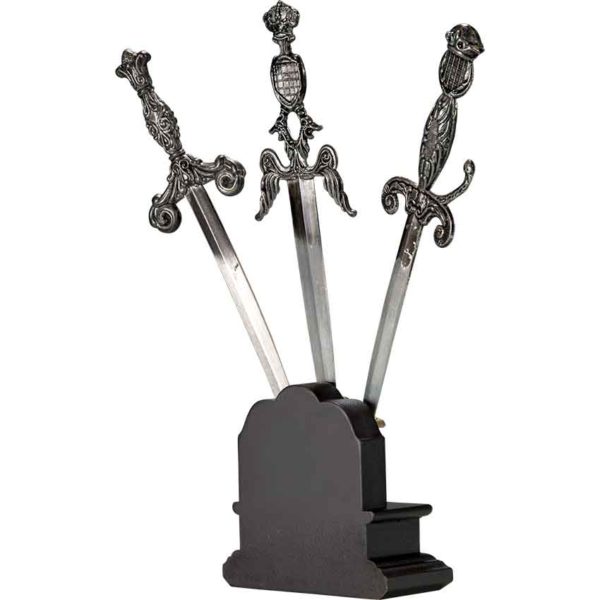 Letter Opener Set of 3 with Display Stand