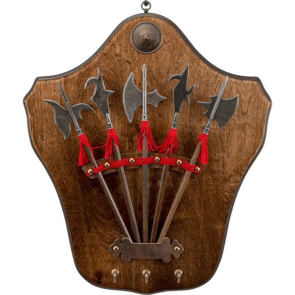 Mini Halberd Display Plaque with Pegs