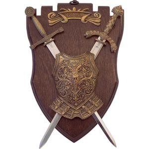 Miniature Armour and Swords Display Plaque