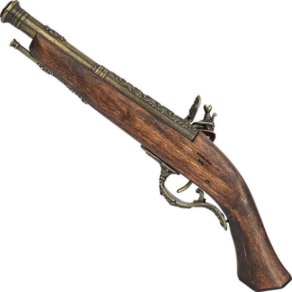 Brass 17th Century Italian Flintlock Pistol